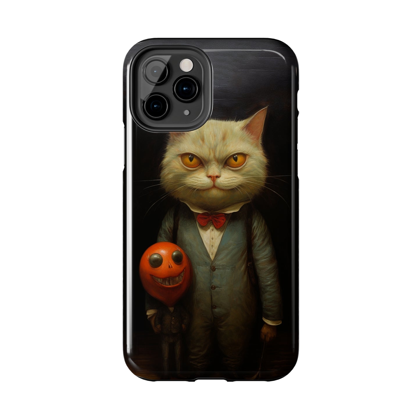 Creepy Spooky Halloween Cat iPhone Case | Dark Academia, Goth