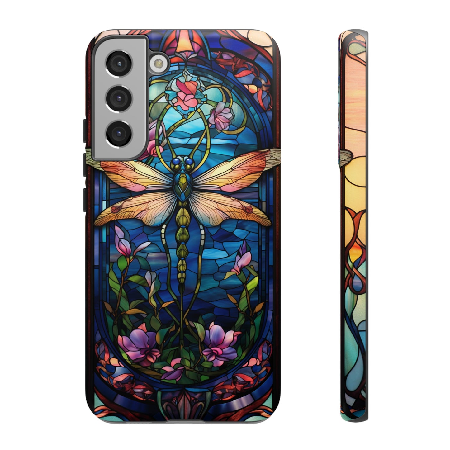 Art Nouveau Stained Glass Dragonfly Phone Case