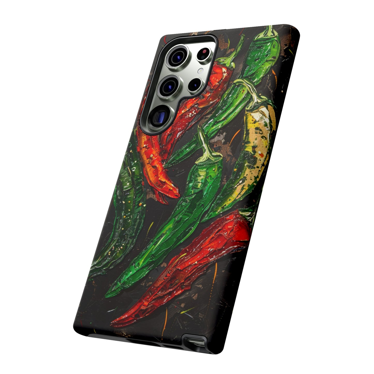 Green and Red Chili Peppers Phone Case