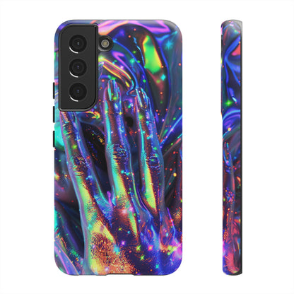 Marbled opalescent Holographic Print Phone Case