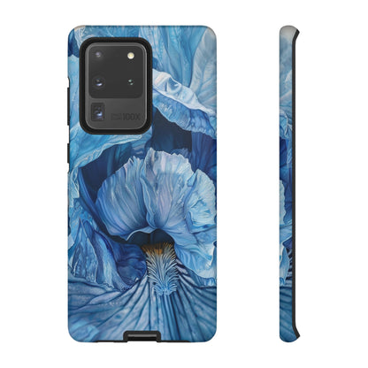 Floral Blue Iris Oil Painting Flower Phone Case