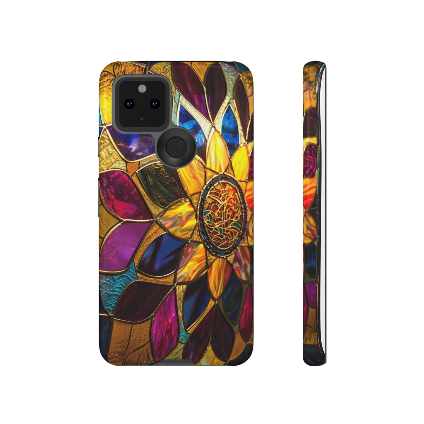 Cosmic Stained Glass Mandala Phone Case