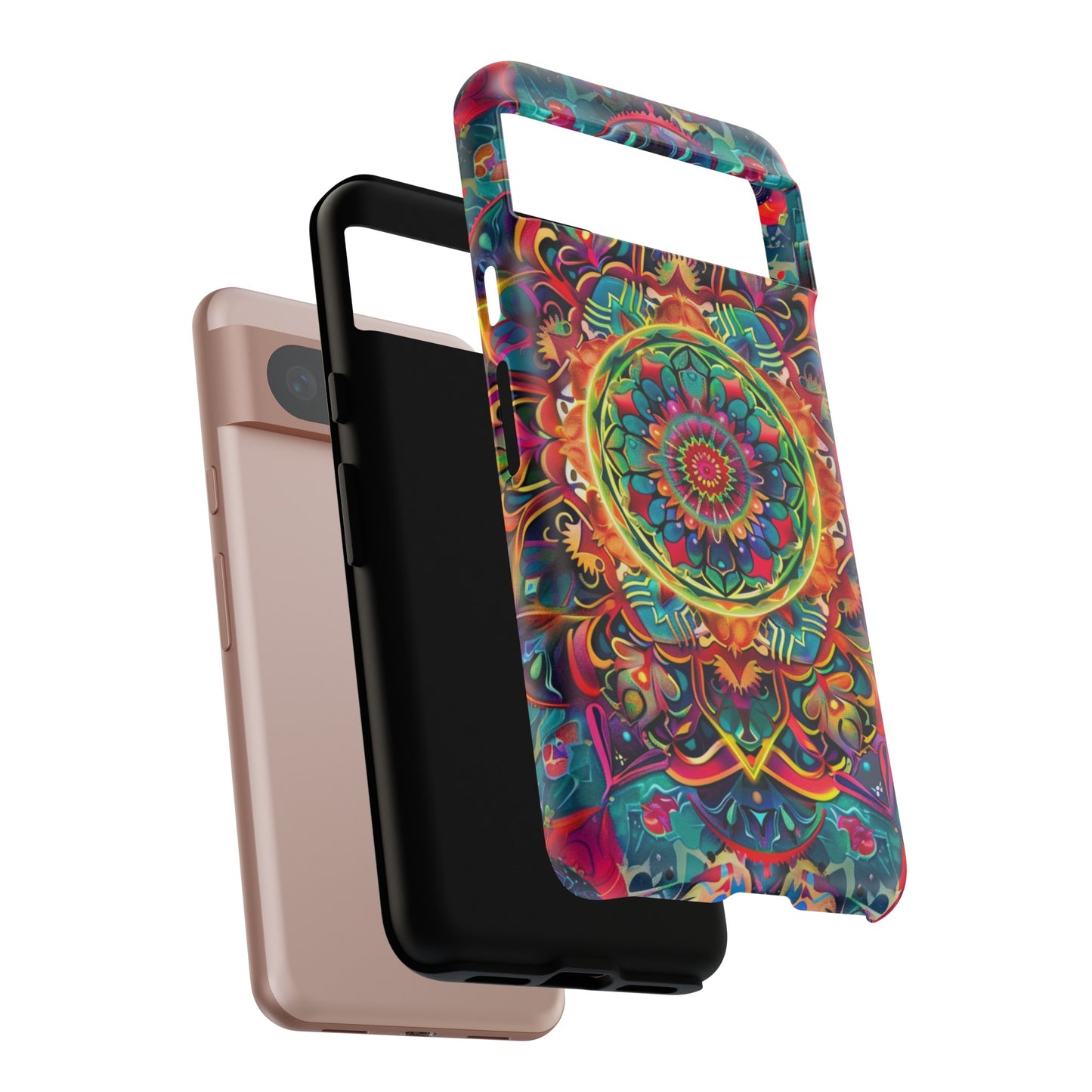 Cosmic Stained Glass Mandala Phone Case