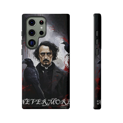 Nevermore Edgar Allen Poe, gothic Raven, Retro Samsung Galaxy Phone iPhone 15, 14 Plus 13 12 7 8 Se Horror Dark Academia Style goth Vibe