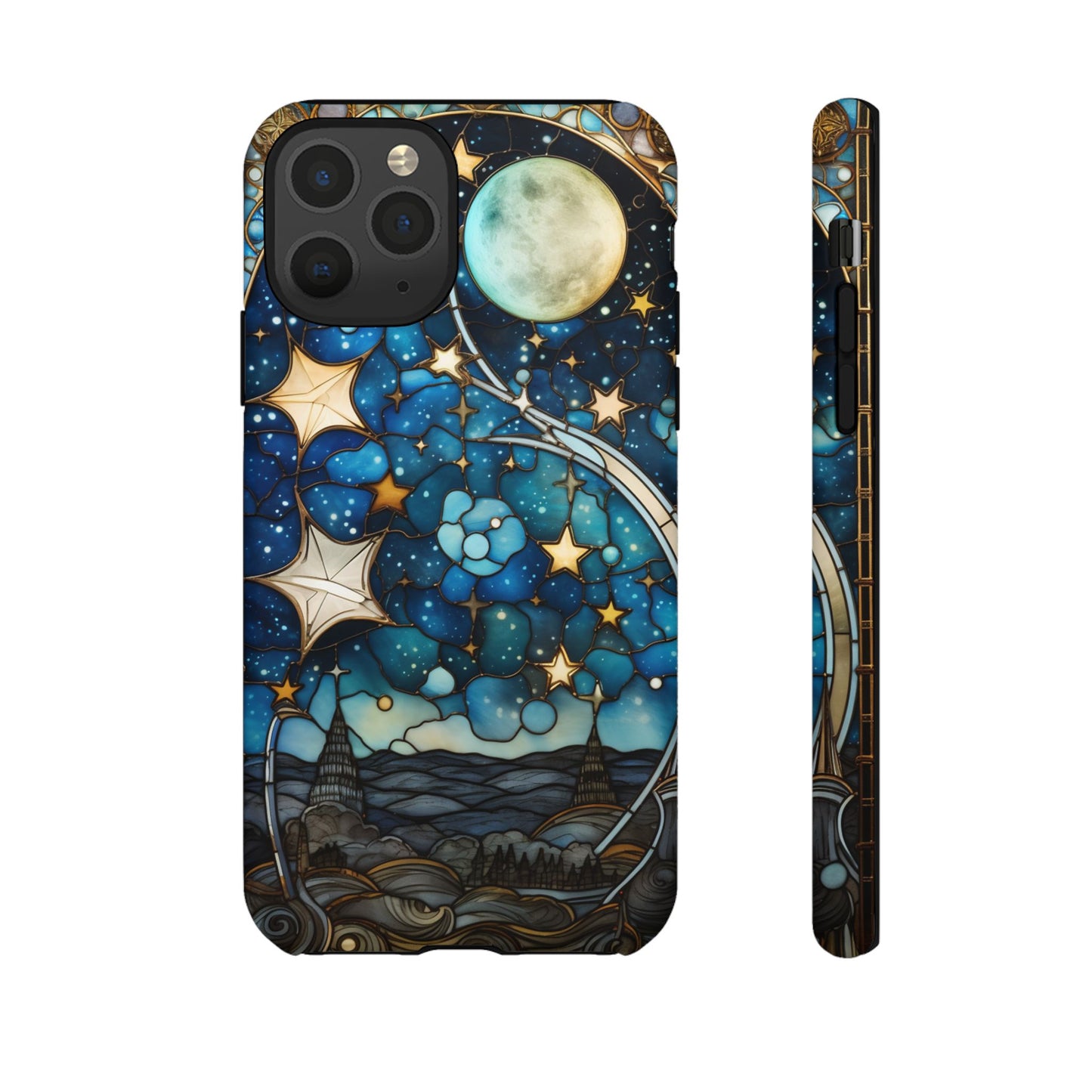 Boho Starry Night Stained Glass Artistry Phone Cover