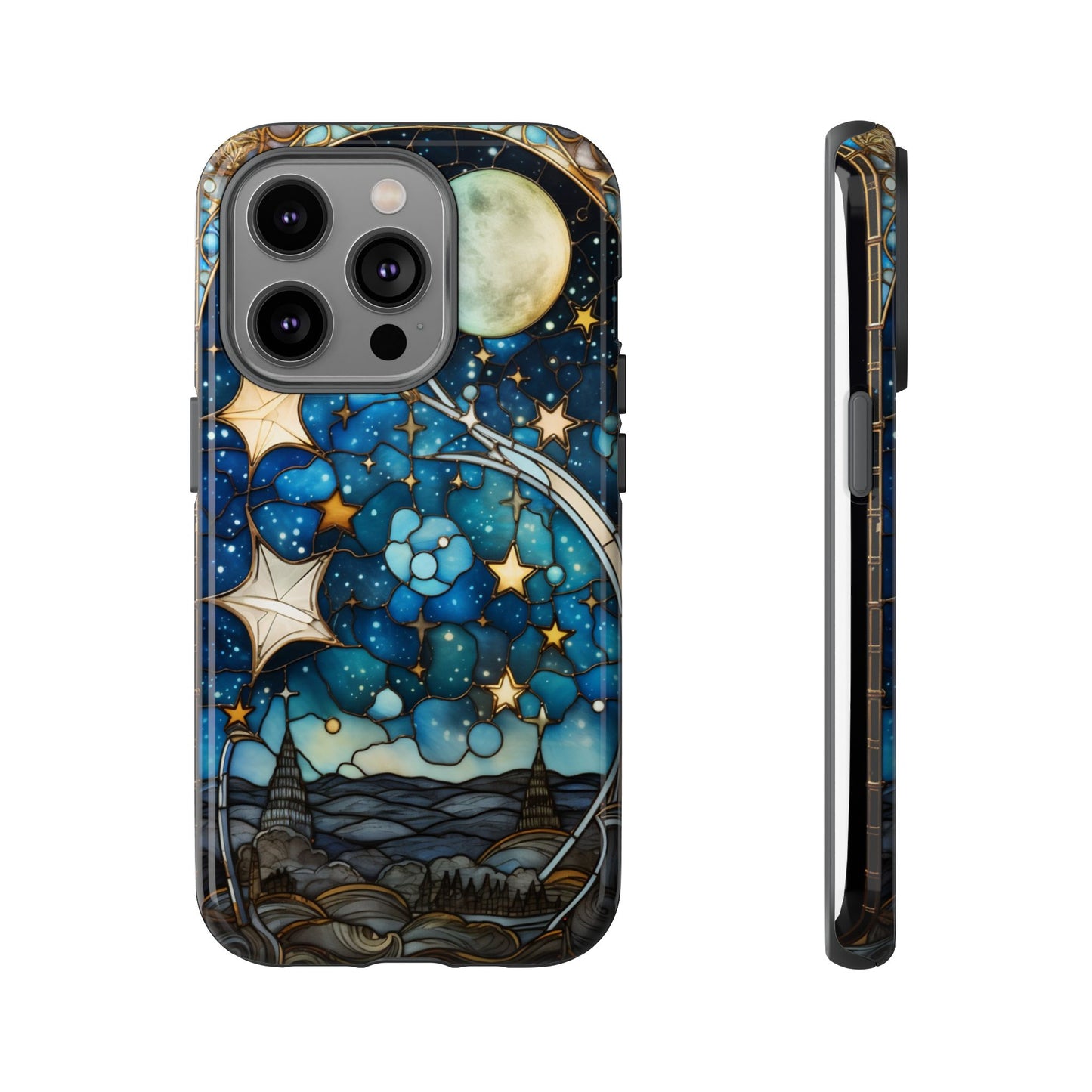 Boho Starry Night Stained Glass Artistry Phone Cover