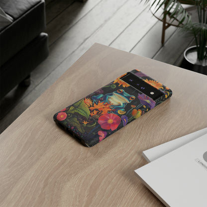 Floral Frogs Elegance Phone Case for Google Pixel, iPhone & Samsung Galaxy