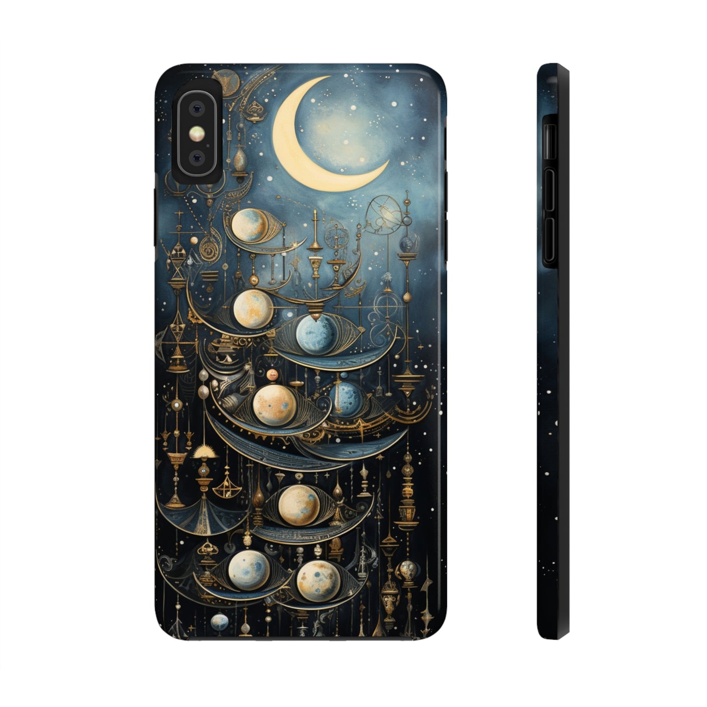 Esoteric Art Nouveau Moon Phases iPhone Case | Embrace the Mystical Beauty of Lunar Transitions