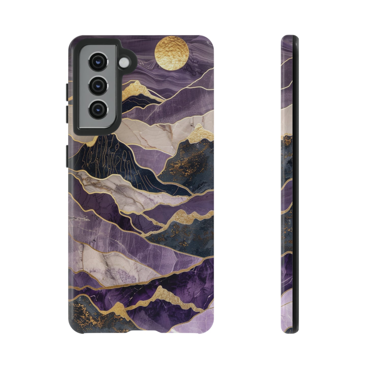 Abstract Purple Gold Mountain Phone Case