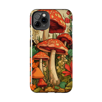 Psychedelic Retro Mushrooms: Dive Deep into Nostalgic Vibes | iPhone Case