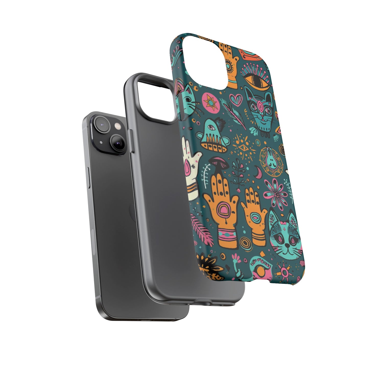 Kabbalistic Kitty Talisman Collage Phone Case