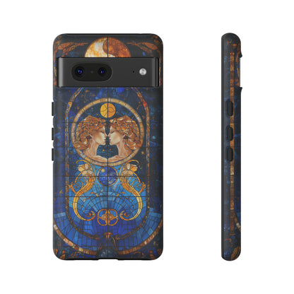 Gemini Astrology Stained Glass Phone Case