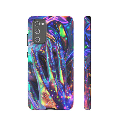 Marbled opalescent Holographic Print Phone Case