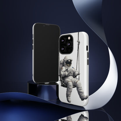 Astronaut on a Swing Phone Case