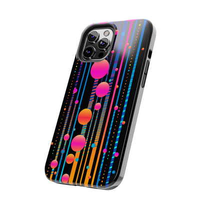 Experience a Blast from the Past: Retro Psychedelic Bubbles Tough Case for Apple iPhone Models