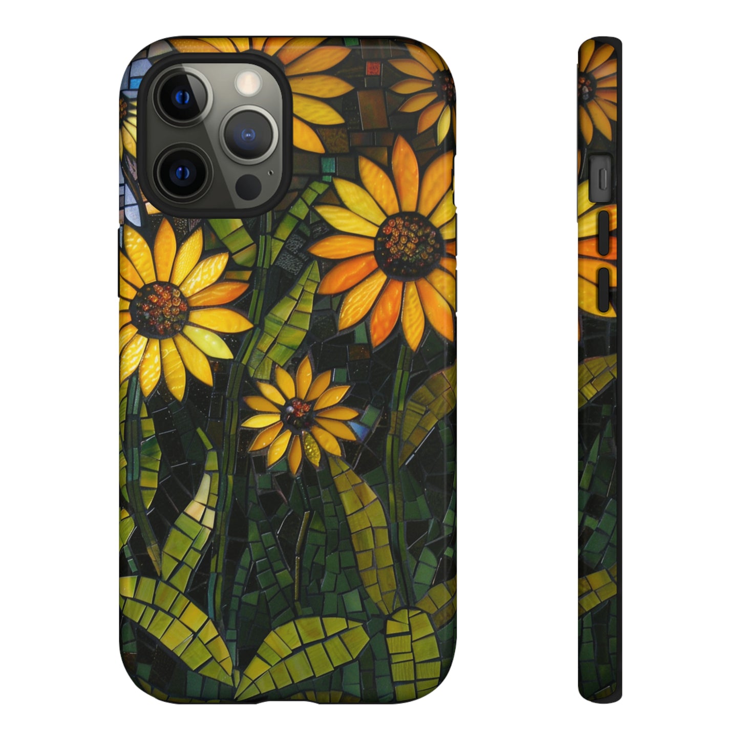 Yellow and Gold Daisy Mosaic Stained Glass Phone Case