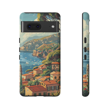 Midcentury French Riviera Landscape Painting Phone Case