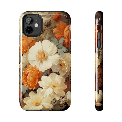 Vintage Floral Aesthetic Phone Tough Case Antique Print for iPhone 14 11 Pro 12 13 XR XS X 7+ 8 Boho Nature Flowers Cottage Core