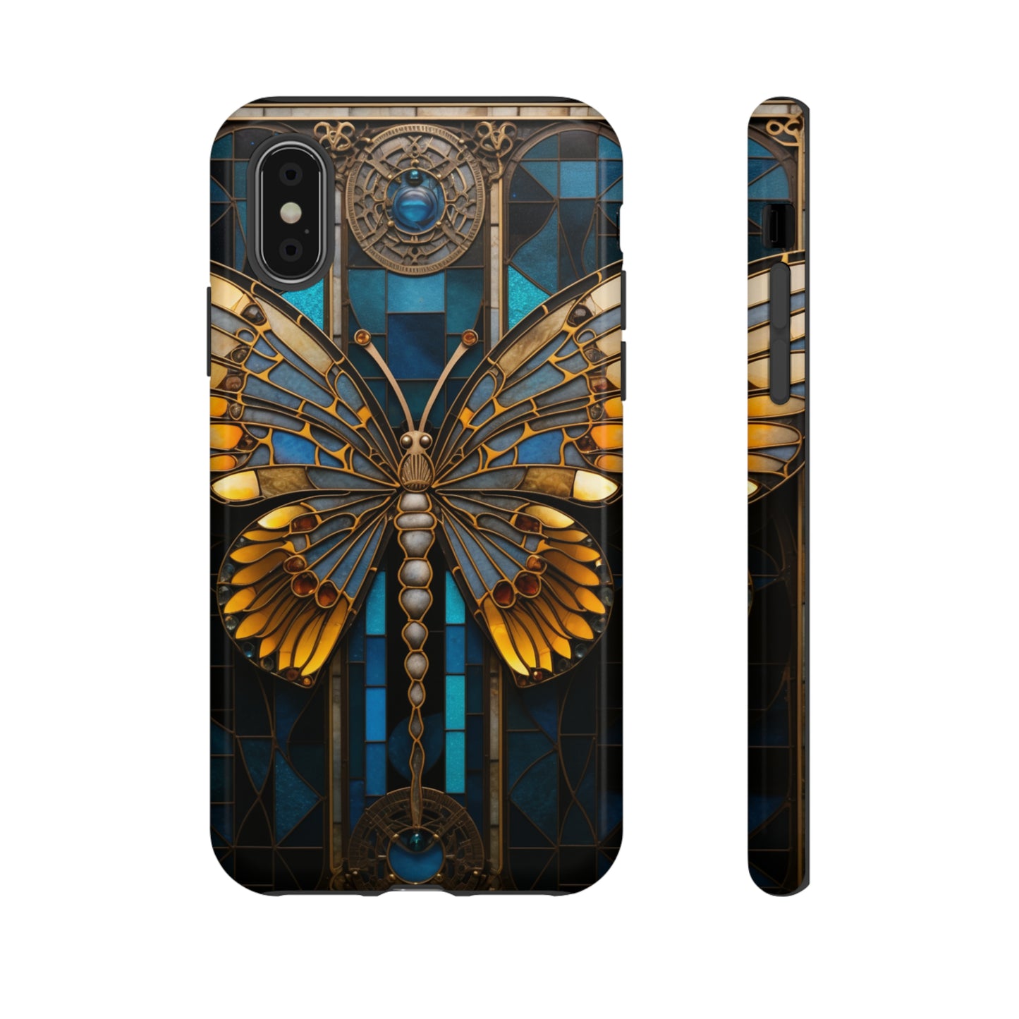 Stained Glass iPhone Butterfly Floral Aesthetic Art Nouveau