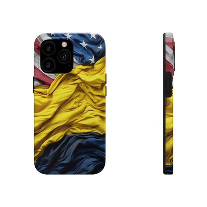 Support Ukraine Flag Phone Case | Show Your Ukrainian USA Patriotic Spirit with a Tough iPhone Case