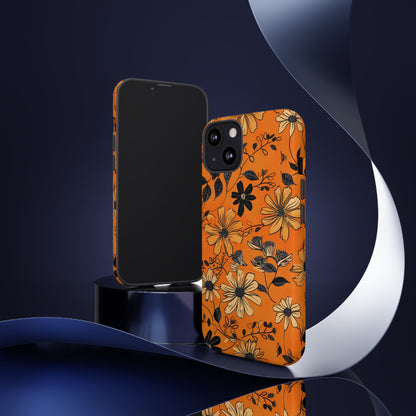 Orange Floral Phone Case Cute Summer Flower Aesthetic