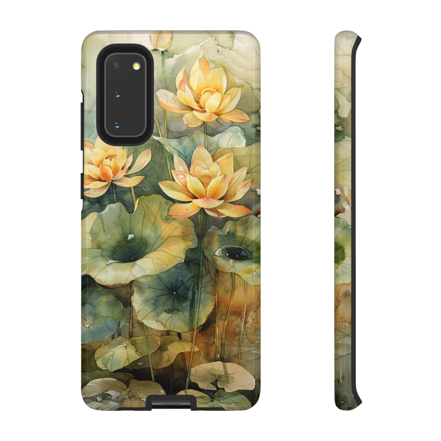 Zen Lotus Watercolor Painting iPhone 15 Case