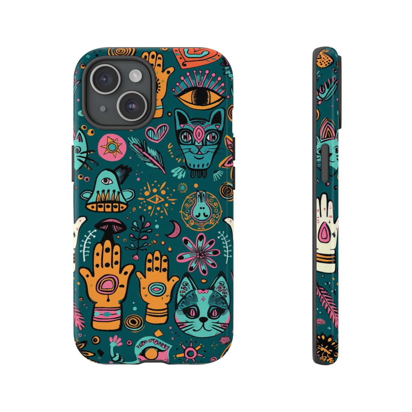 Kabbalistic Kitty Talisman Collage Phone Case