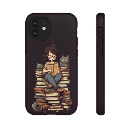 Cats and Books Phone Case