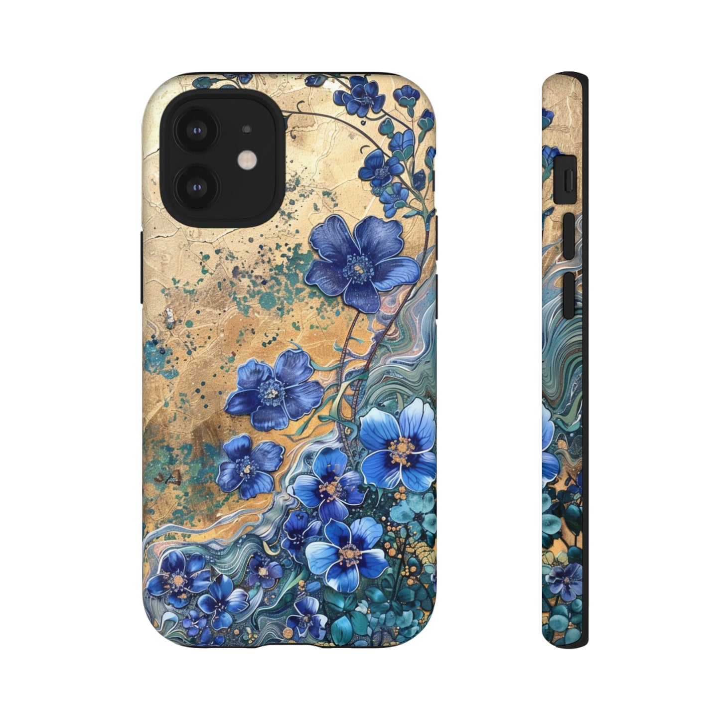 Forget Me Nots Vintage Color Splash Floral Design Phone Case