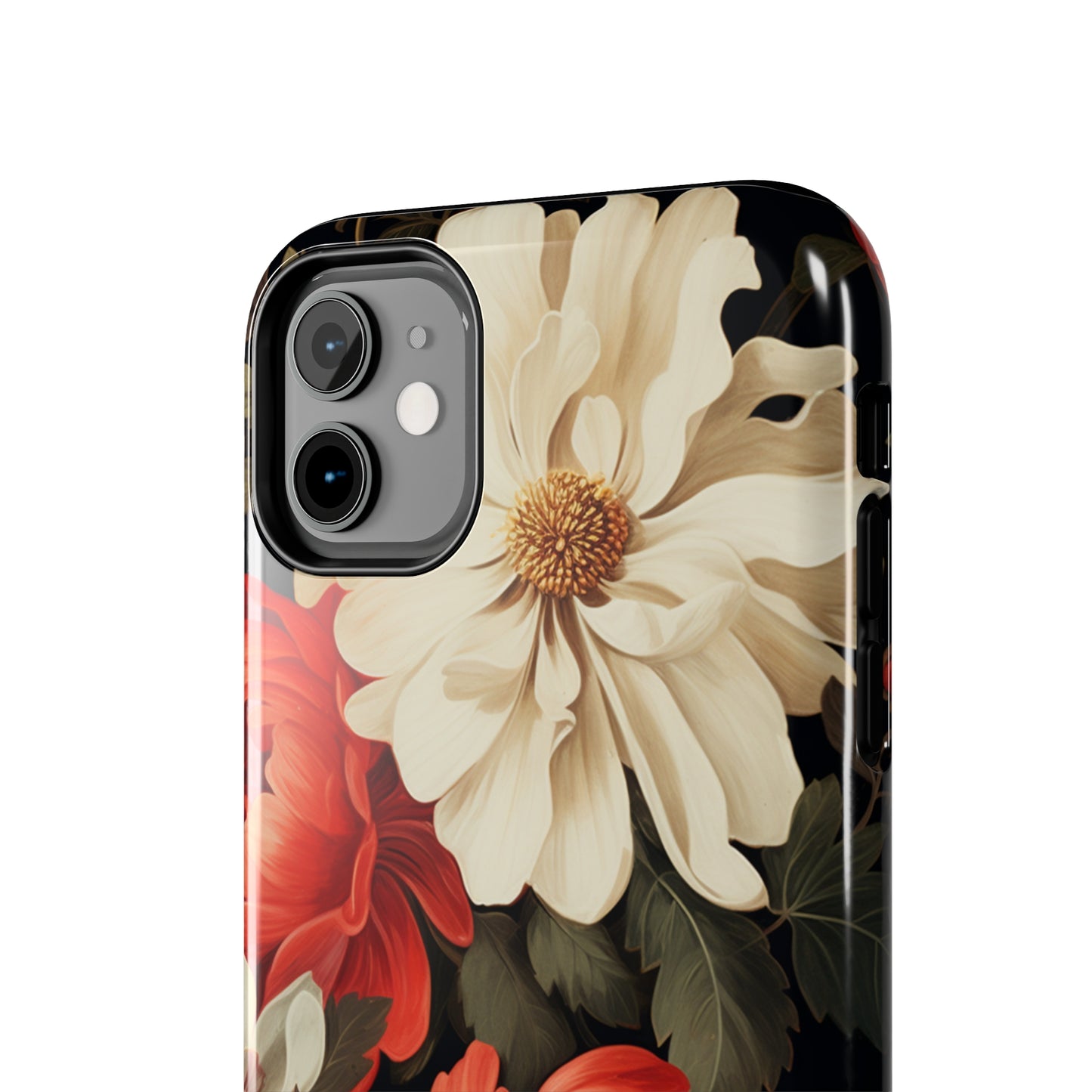 Vintage Floral Aesthetic Phone Tough Case | Antique Elegance for iPhone