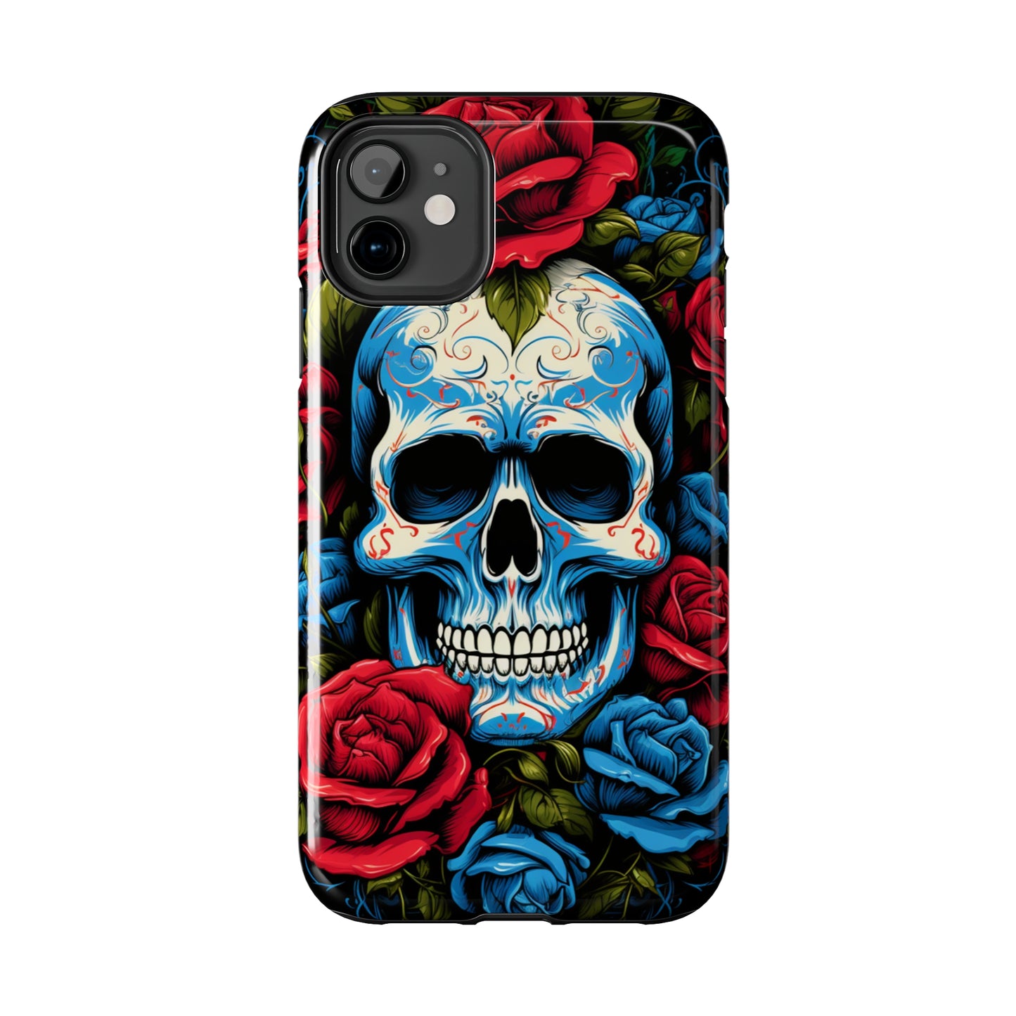 Skull and Roses iPhone Case | Edgy Elegance and Timeless Beauty