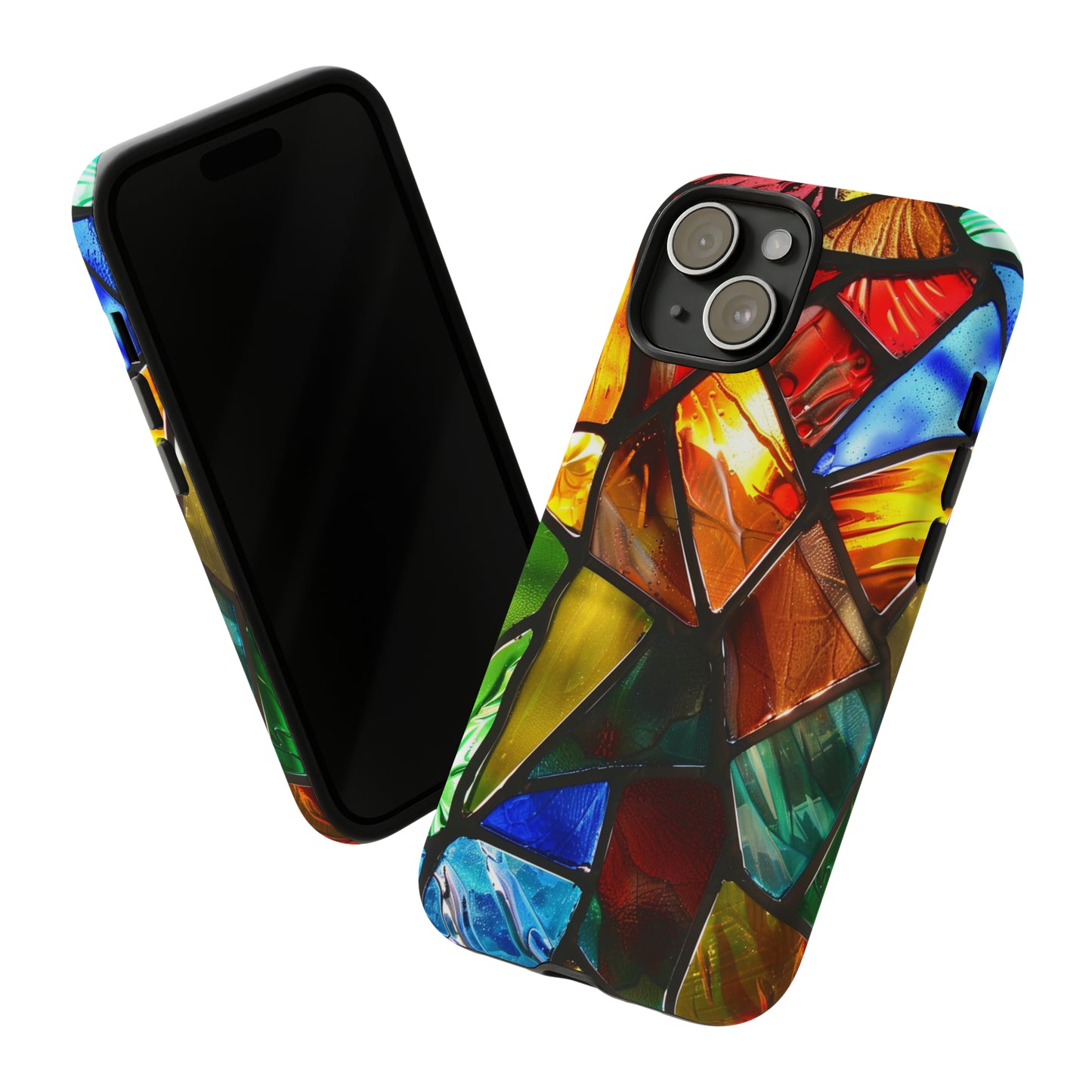 Color Explosion Abstract Stained Glass Phone Case