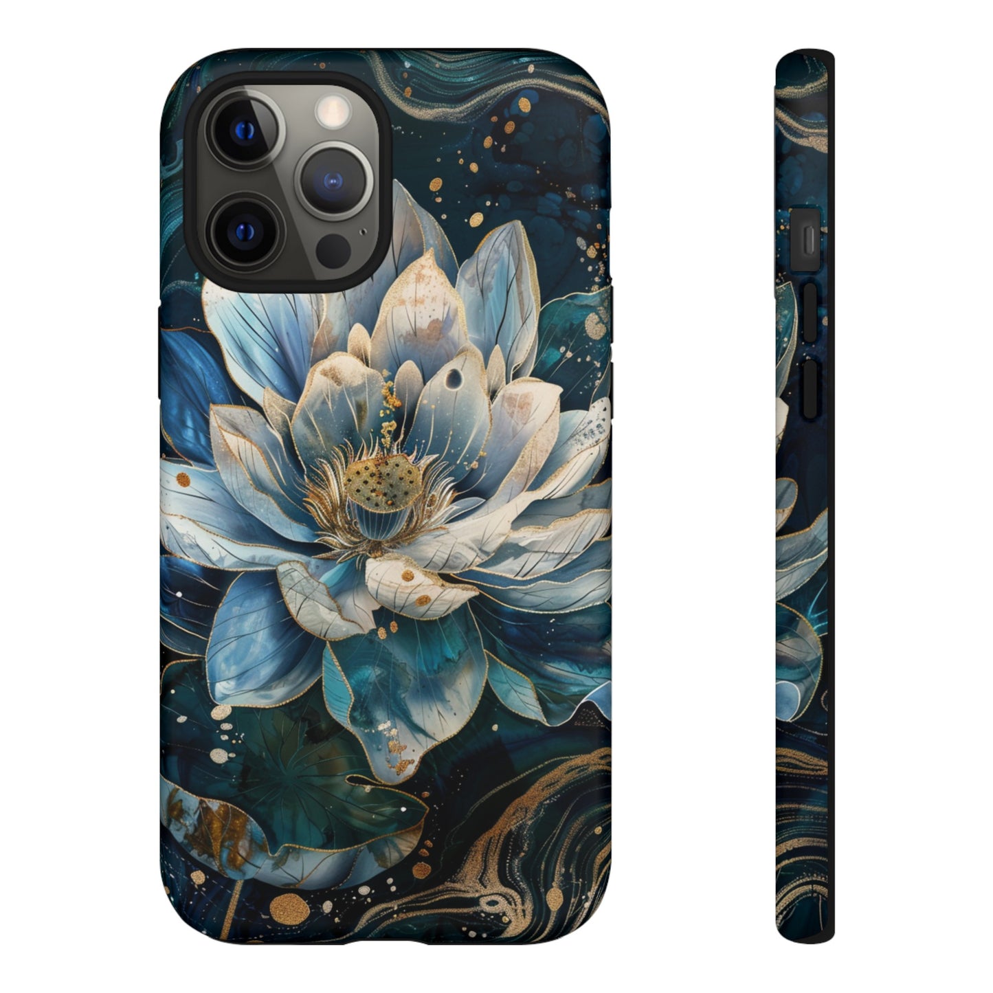 Zen Stained Glass Lotus Floral Design Phone Case