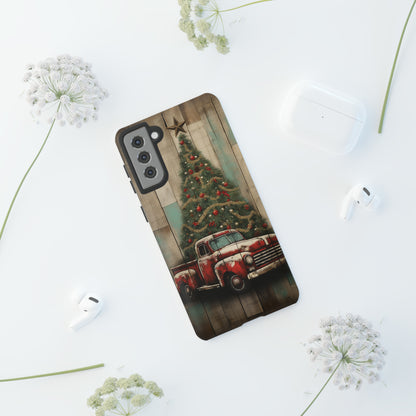 Classic Red Pickup Truck Christmas Phone Case