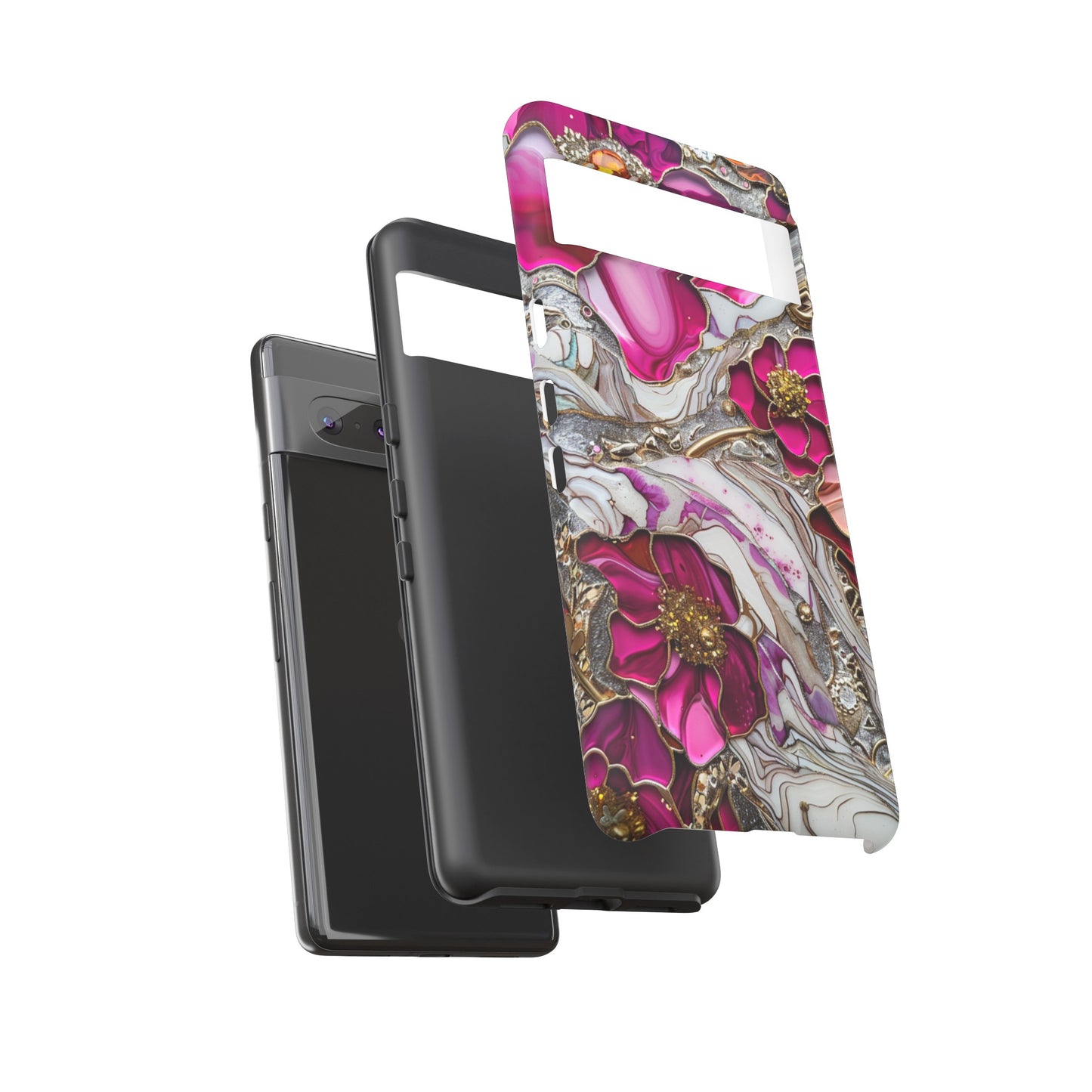 Stained Glass Magenta Floral Paisley Explosion Phone Case