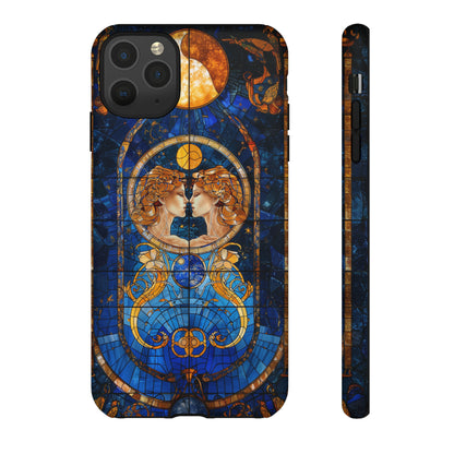 Gemini Astrology Stained Glass Phone Case