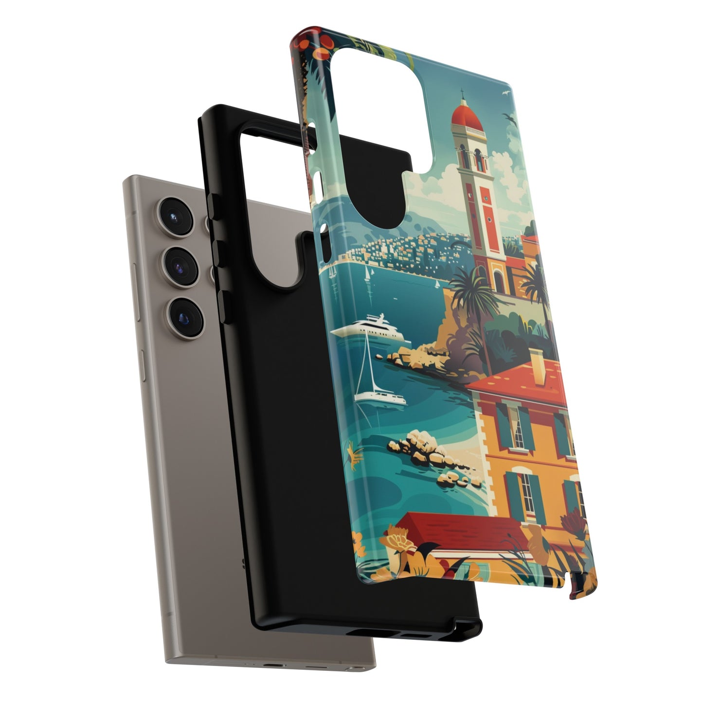 Midcentury French Riviera Landscape Painting Phone Case