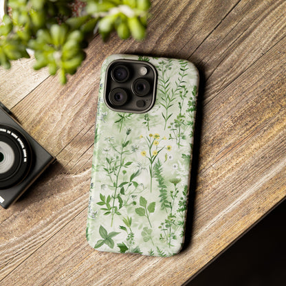 Floral Sage Green Wildflower Phone Case