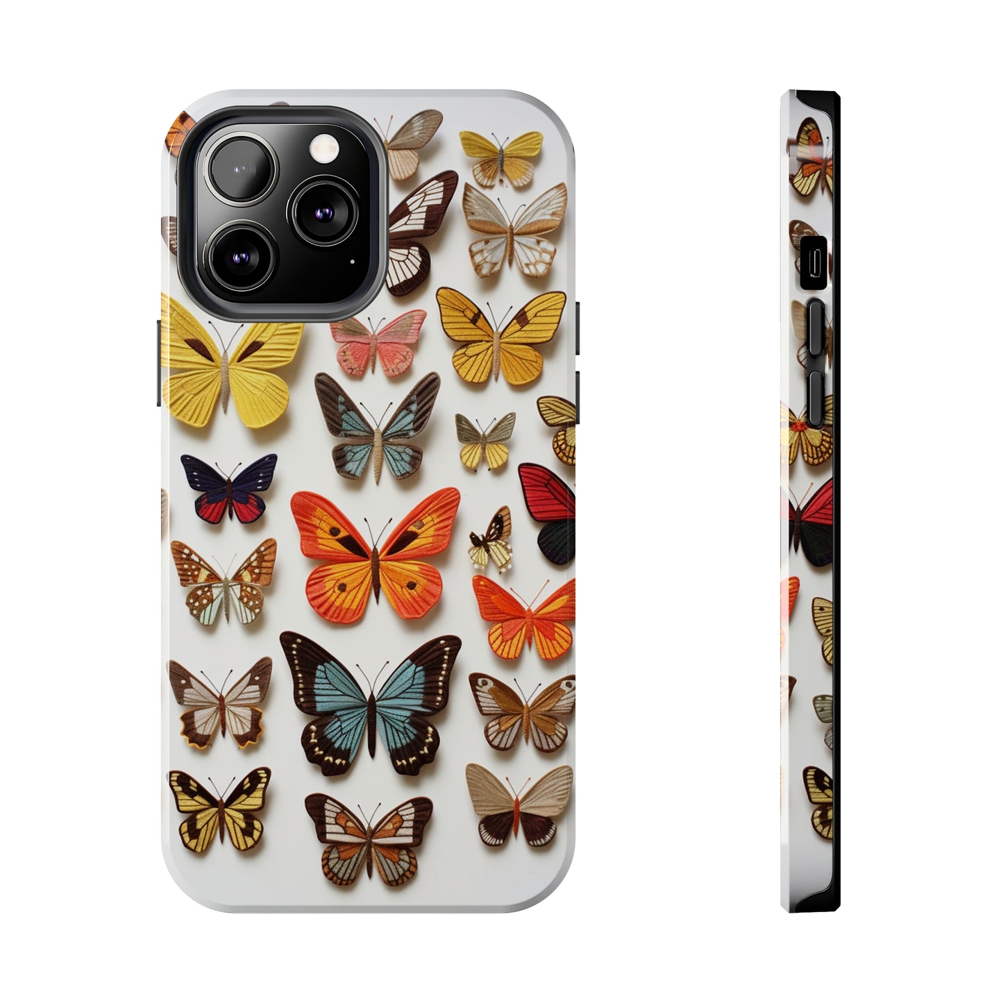 Elegant Embroidery: Delicate Butterfly iPhone Case – Crafted with Precision