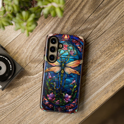 Art Nouveau Stained Glass Dragonfly Phone Case