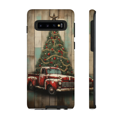 Classic Red Pickup Truck Christmas Phone Case