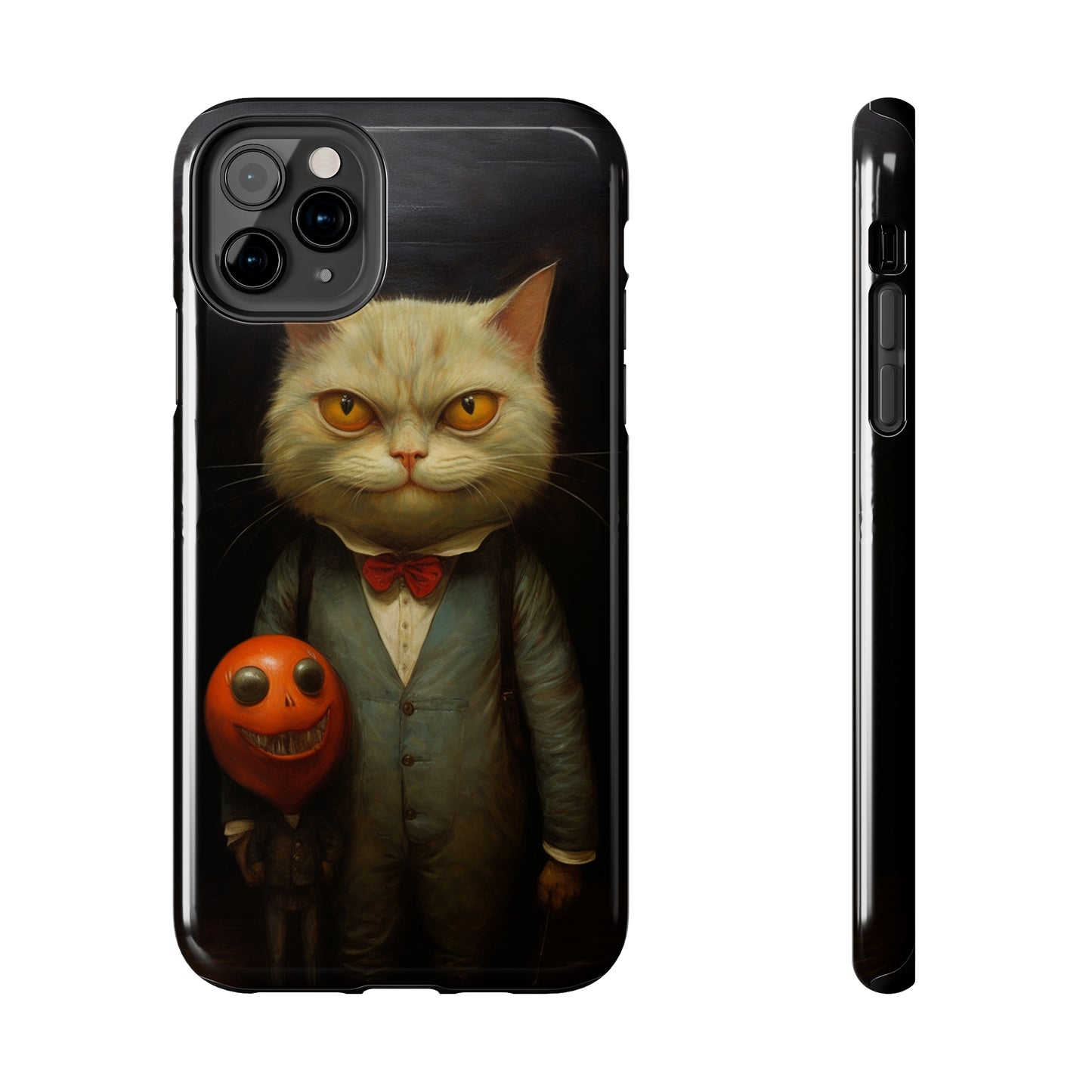 Creepy Spooky Halloween Cat iPhone Case | Dark Academia, Goth