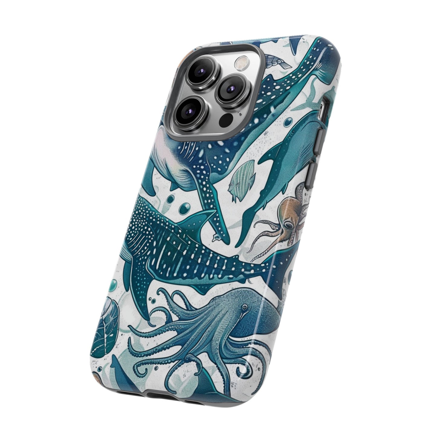 Undersea World Shark, Turtle, Manta Ray Phone Case