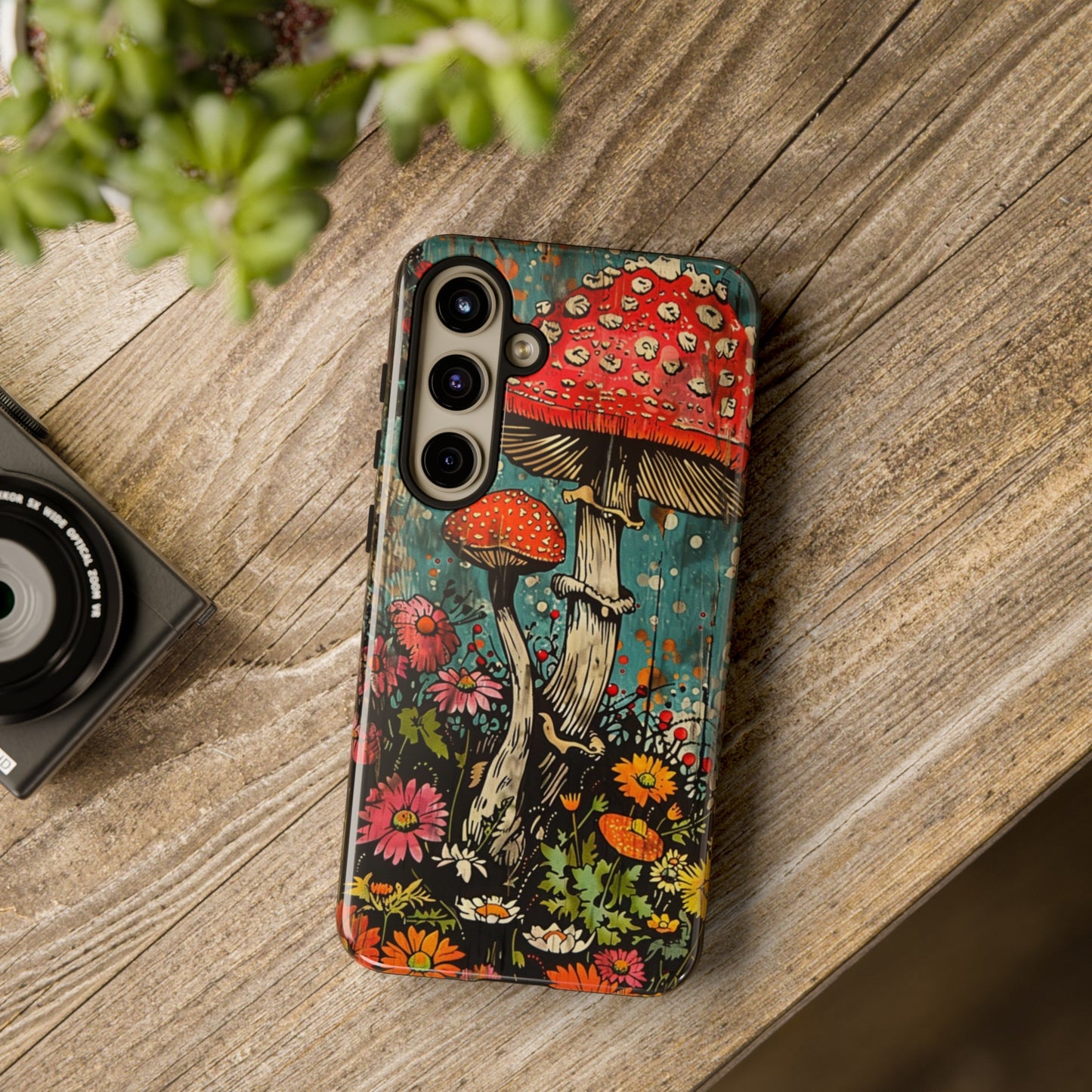 Trippy Magic Mushroom Retro Art Phone Case