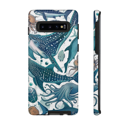 Undersea World Shark, Turtle, Manta Ray Phone Case