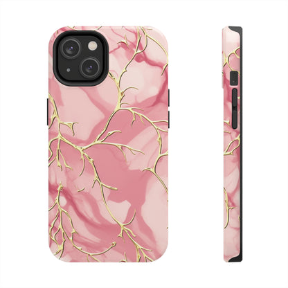 Premium Pink Marble iPhone 13 Protective Case