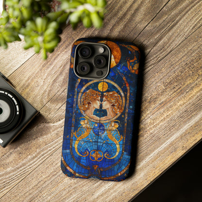 Gemini Astrology Stained Glass Phone Case