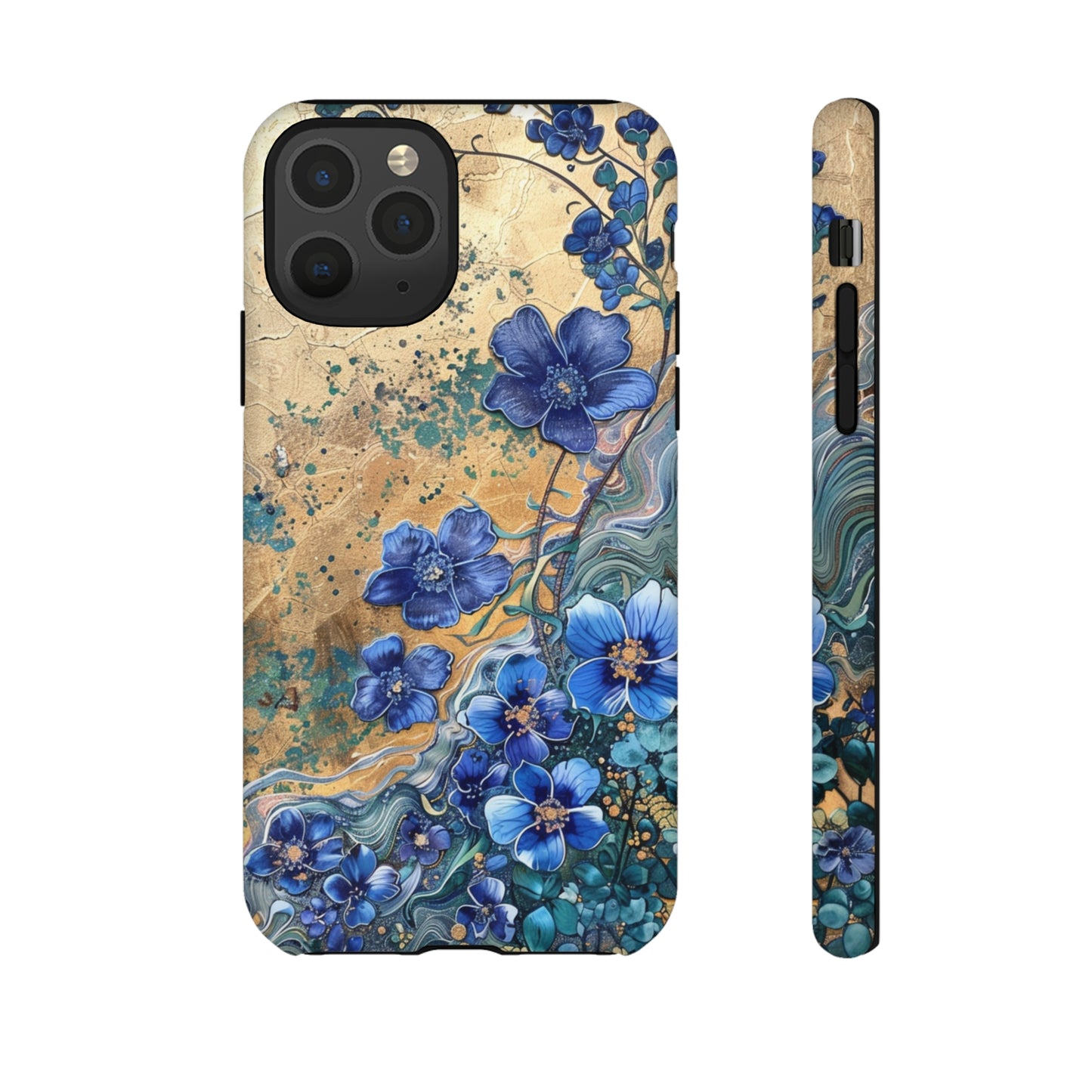 Forget Me Nots Vintage Color Splash Floral Design Phone Case