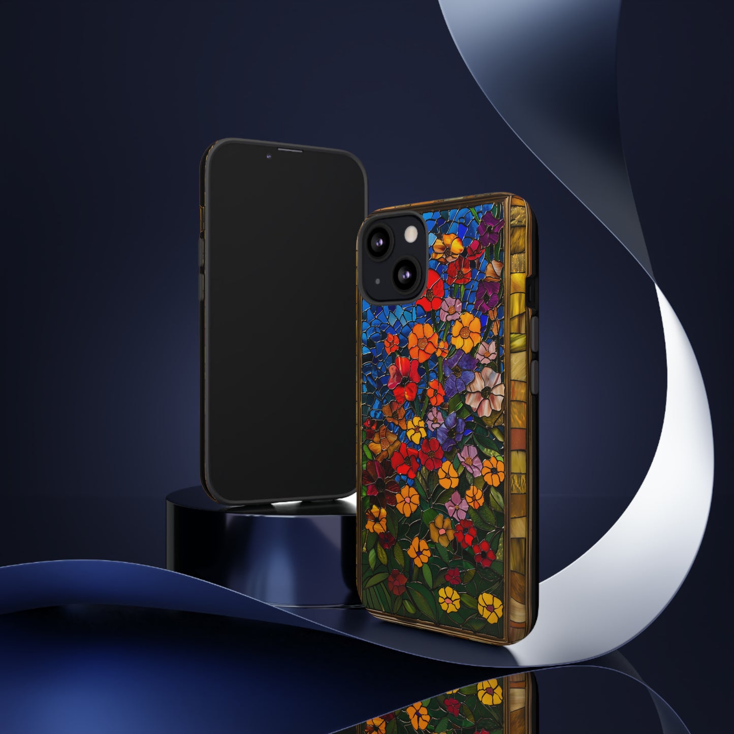 Gustav Klimt Style Flower Garden Painting Phone Case for iPhone 15, 14, Pro Max, 13, 12 & Samsung Galaxy S23, S22, S21, Google Pixel