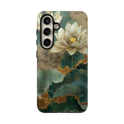 Zen Stained Glass Lotus Floral Design Phone Case